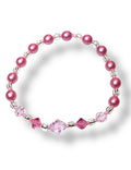 Swarovski Crystal & Pearl Bracelet - pinks