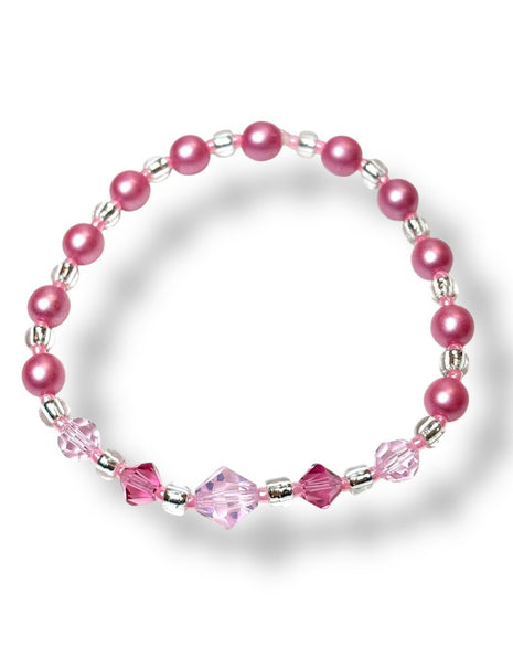 Swarovski Crystal & Pearl Bracelet - pinks