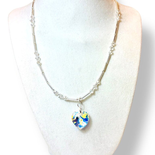 Swarovski Crystal Necklace - pendant - Heart, clear