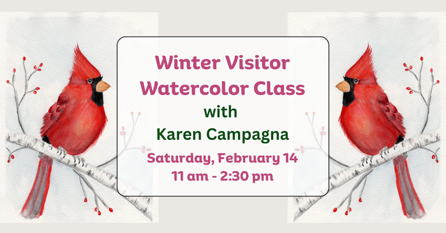 02/14 Winter Visitor Watercolor Painting Class