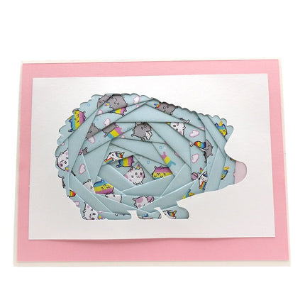 Hedgehog Keepsake Paper Folded Card