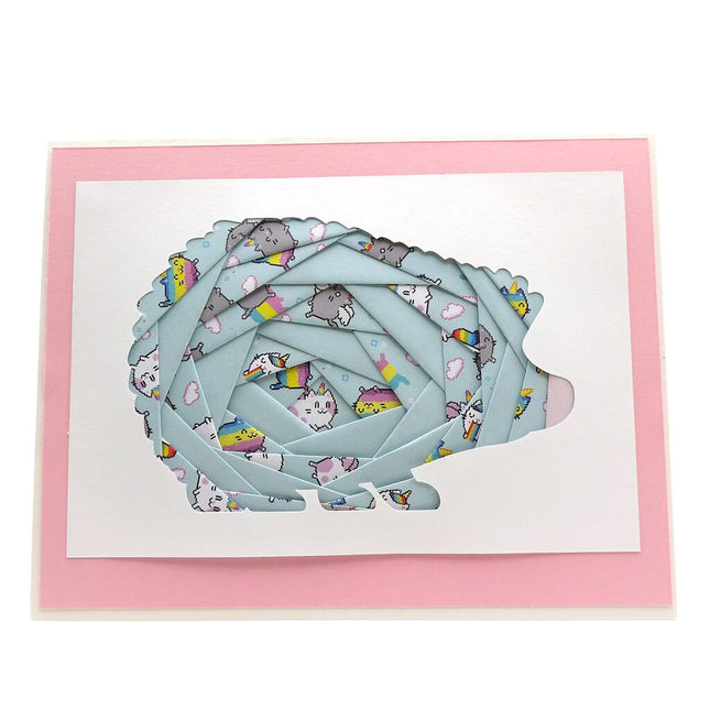 Hedgehog Keepsake Paper Folded Card