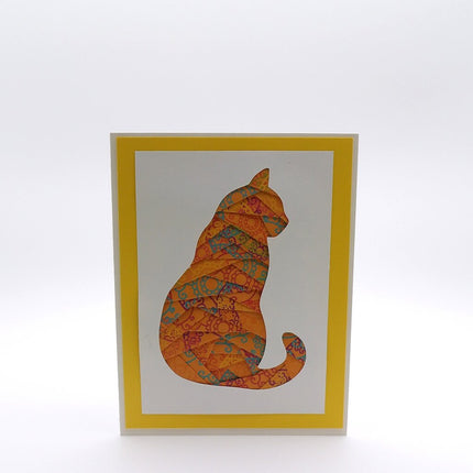 Cat Keepsake Paper Folded Card