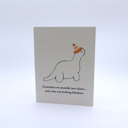 Dinosaur Funny Support Card