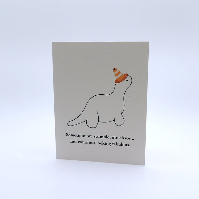 Dinosaur Funny Support Card