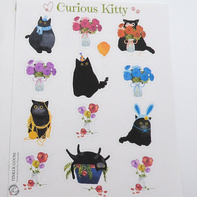 Curious Kitty Sticker Sheet