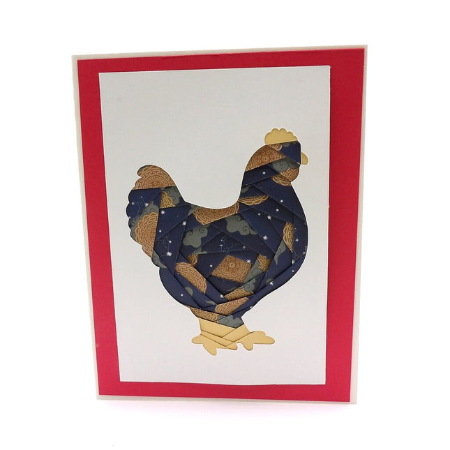Chicken Keepsake Paper Folded Card