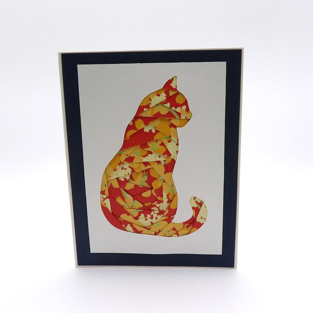 Cat Keepsake Paper Folded Card
