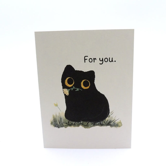 Black Cat "For You" Card