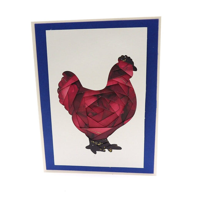 Chicken Keepsake Paper Folded Card