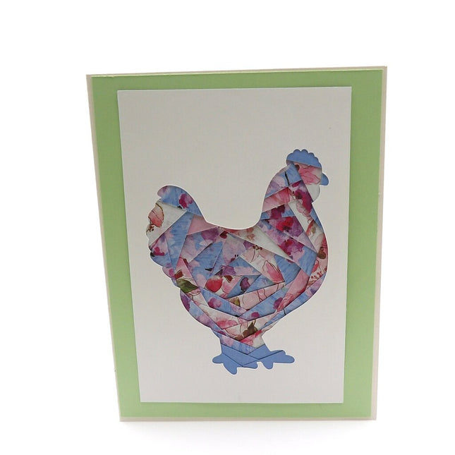 Chicken Keepsake Paper Folded Card