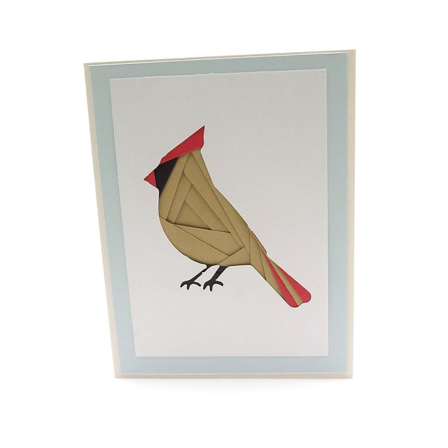 Cardinal Keepsake Paper Folded Card