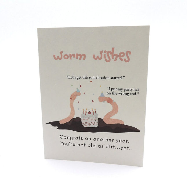Worm Wishes Funny Birthday Card