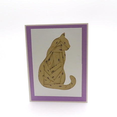 Cat Keepsake Paper Folded Card