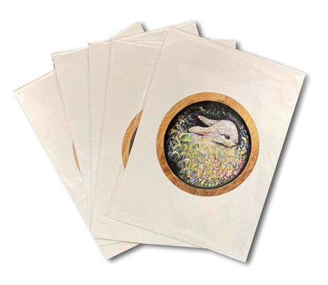 Prints of original bunny artwork on 100 lb paper