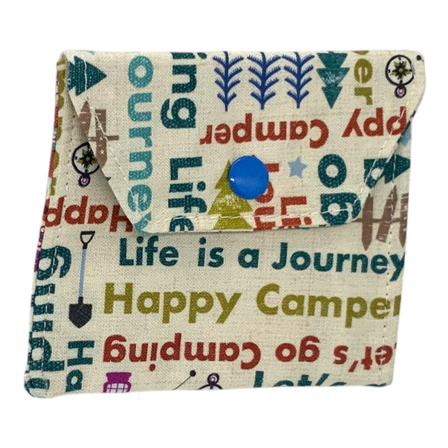 small snap wallet, camping