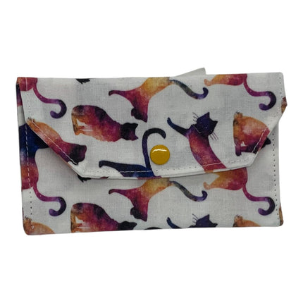 small snap wallet, cats