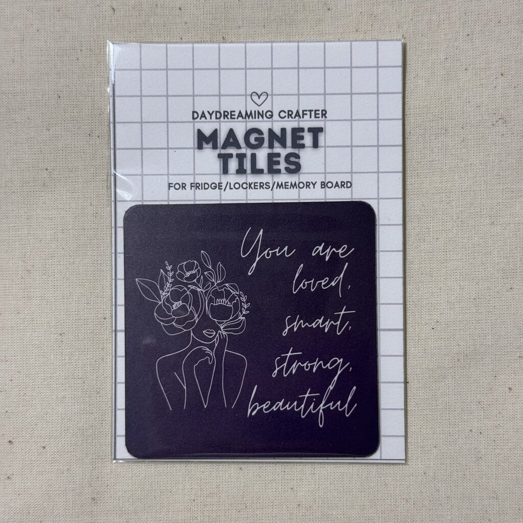 Magnet Tiles- loved, smart, strong, beautiful