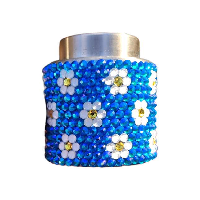 Capri Blue Daisy Rhinestone Wine Stopper