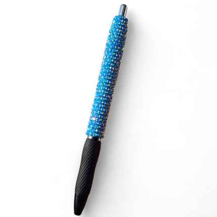 Blue Magic Rhinestone Grip Pen