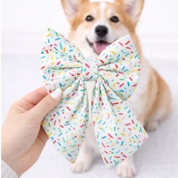 Sailor Style Dog Bow