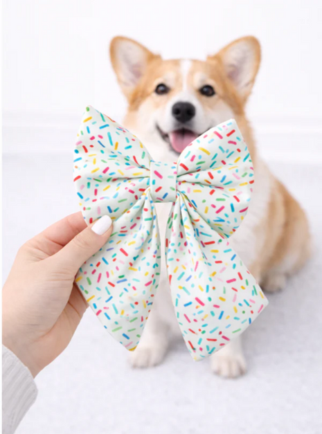 Sailor Style Dog Bow