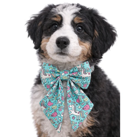 Sailor Style Dog Bow