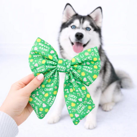 Sailor Style Dog Bow