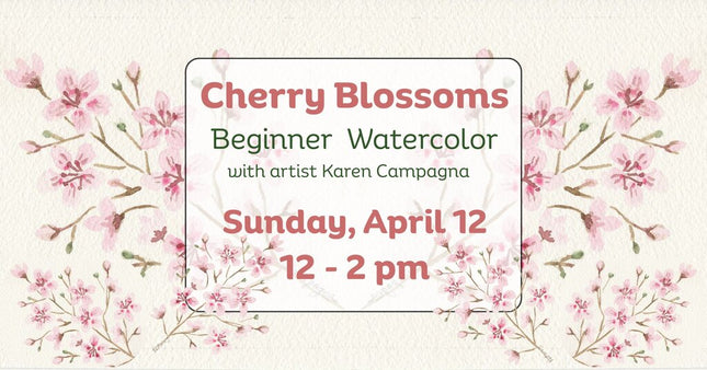 04/12 Cherry Blossoms Beginner Watercolor