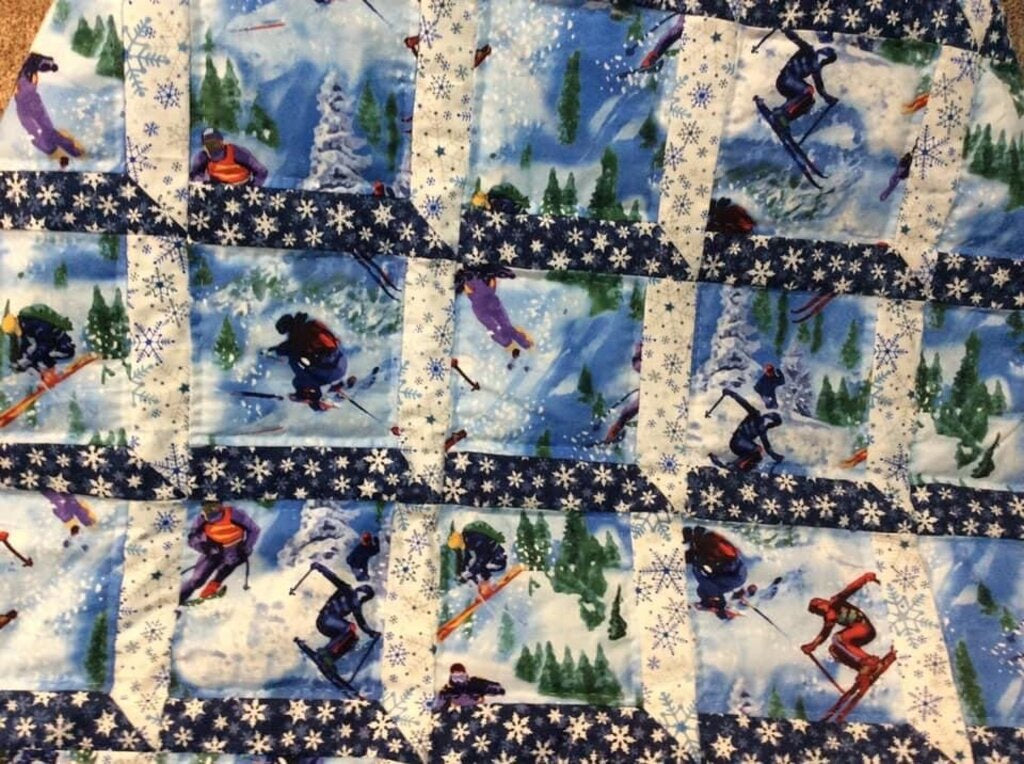 Quilt, skiers