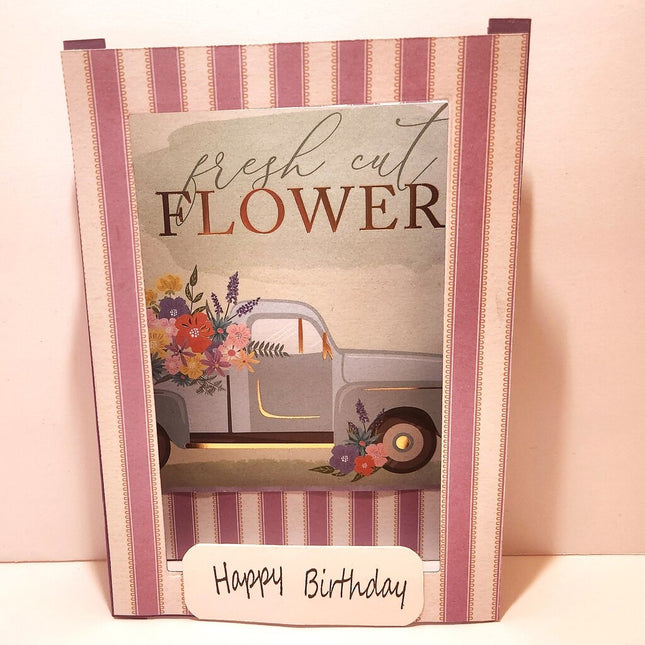 Accordion Fold Card/Fresh Cut Flowers