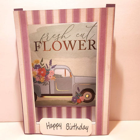 Accordion Fold Card/Fresh Cut Flowers