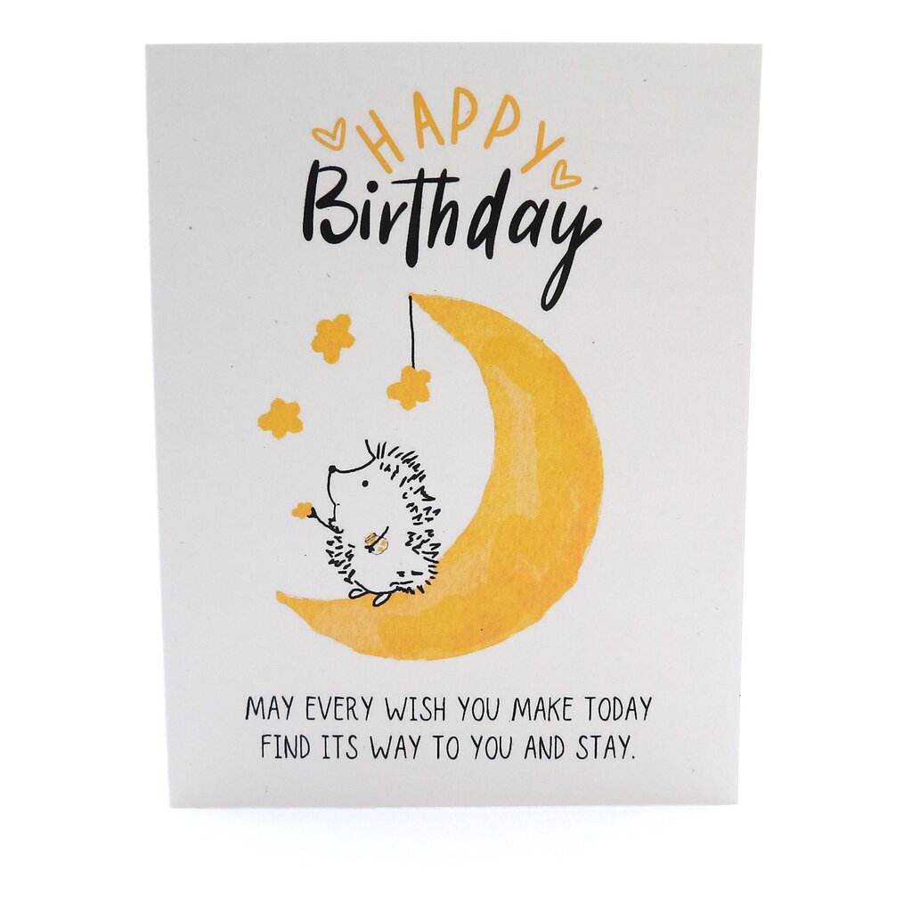Hedgehog Happy Birthday Card