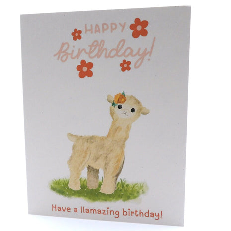 Happy Birthday Llama Card