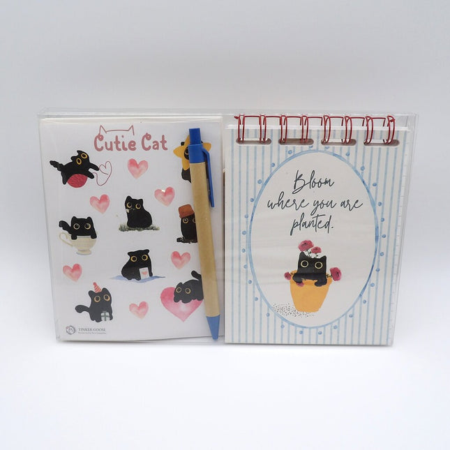 Blooming Cat Stationery Set