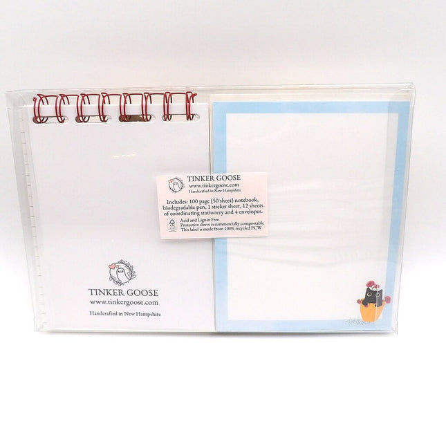 Blooming Cat Stationery Set