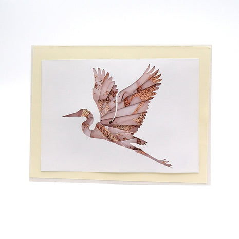 Heron Keepsake Paper Folded Card
