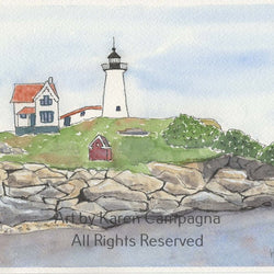 05/31 Nubble Light House Ink and Wash Beginner Watercolor Class - view 2