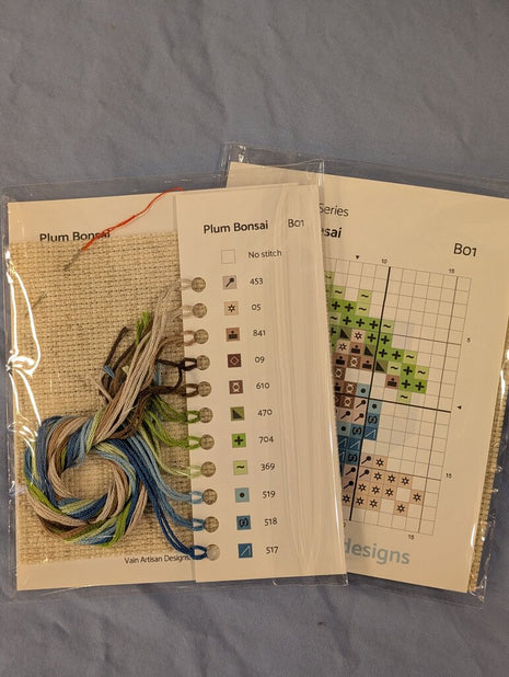 Plum Bonsai Cross Stitch Kit