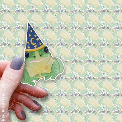 Sticker - Frog Wizard 3/$10