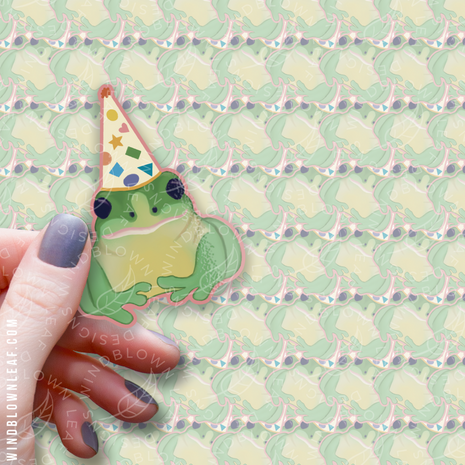 Sticker - Frog Birthday Party 3/$10