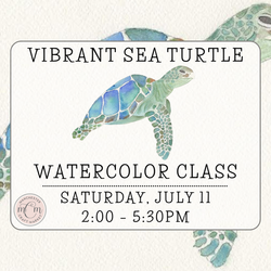 07/11 Vibrant Sea Turtle Watercolor Class - view 1