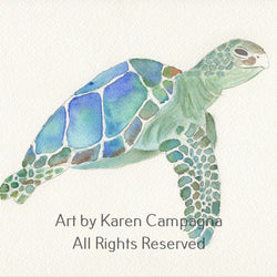 07/11 Vibrant Sea Turtle Watercolor Class - view 2