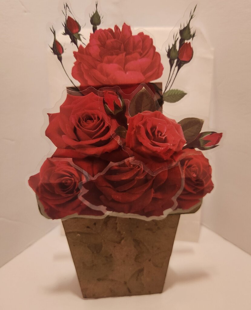 Flower Pot Card/Roses