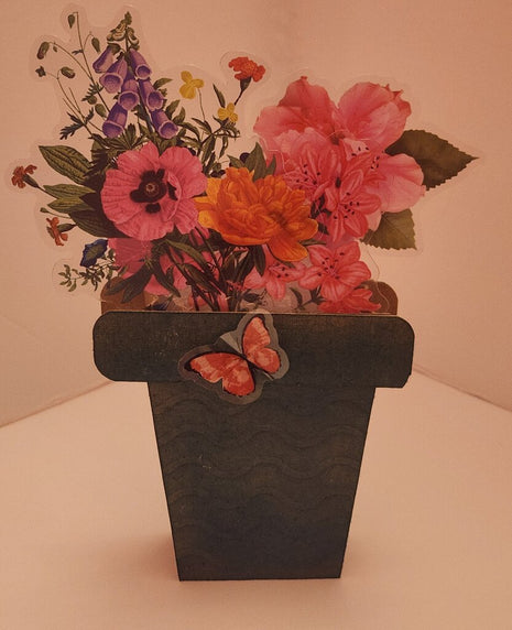 Flowerpot Card/PINKS