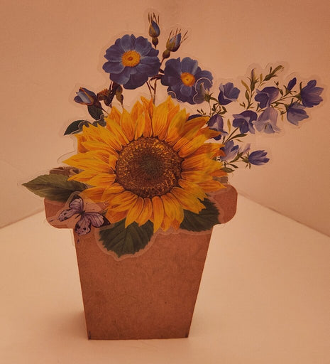 Flowerpot Card/Purple Butterfly