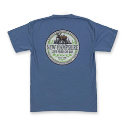 Vintage Moose T-shirt - Faded Blue - view 1