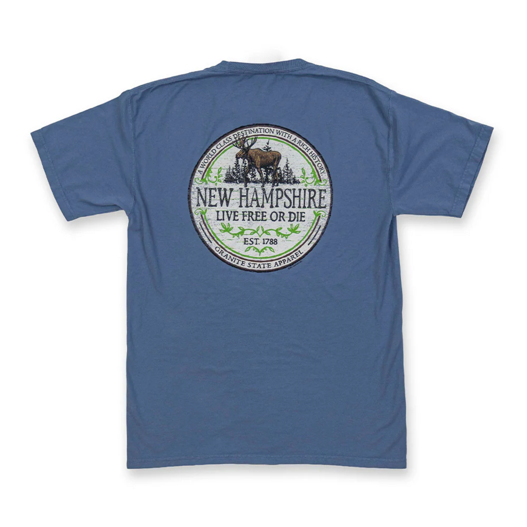 Vintage Moose T-shirt - Faded Blue