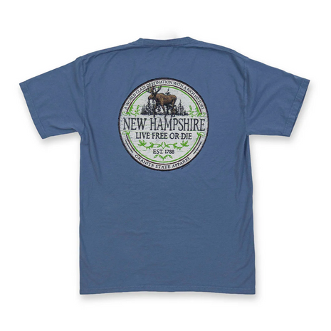 Vintage Moose T-shirt - Faded Blue