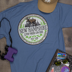 Vintage Moose T-shirt - Faded Blue - view 3